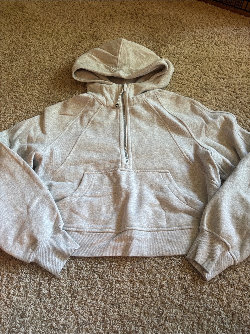 lululemon athletica Light Gray Half-Zip Scuba Pullover
